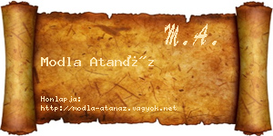 Modla Atanáz névjegykártya